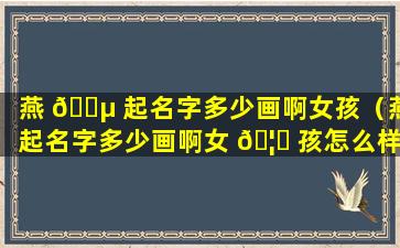 燕 🐵 起名字多少画啊女孩（燕起名字多少画啊女 🦟 孩怎么样）